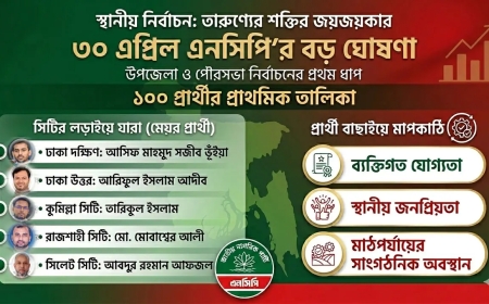 স্থানীয় সরকার নির্বাচন: ৩০ এপ্রিল ১০০ প্রার্থীর তালিকা দেবে এনসিপি