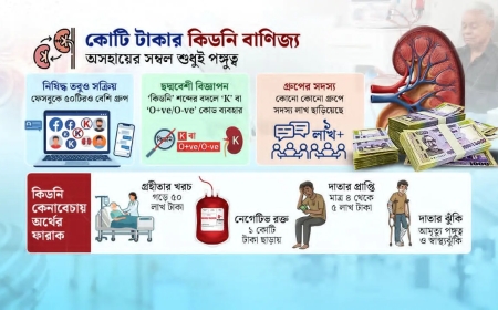 সবার চোখের সামনে কিডনি কেনাবেচার জমজমাট হাট: মানবপাচার ও অঙ্গ বাণিজ্যের ভয়াবহ রূপ