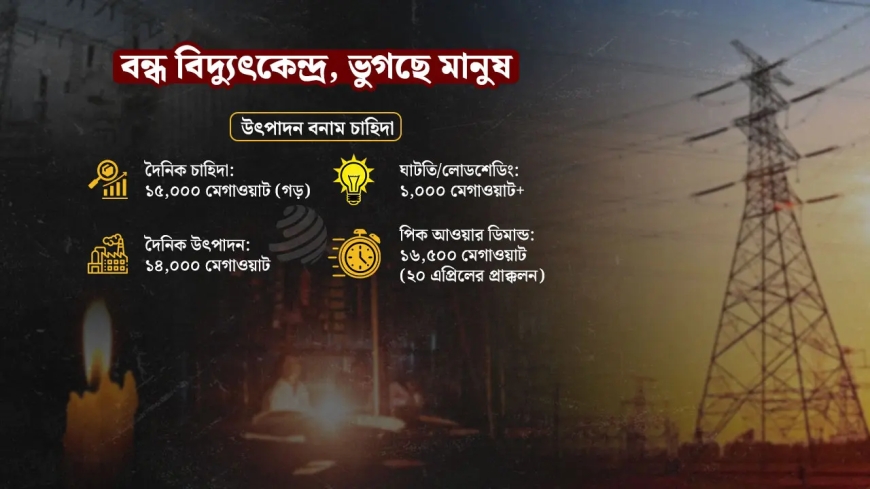 জ্বালানি সংকটে ১৮ বিদ্যুৎকেন্দ্র বন্ধ, লোডশেডিংয়ে বেশি ভুগছে গ্রাম