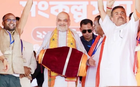 পশ্চিমবঙ্গে বড় জয়ের পথে বিজেপি, এগিয়ে ১৯২ আসনে