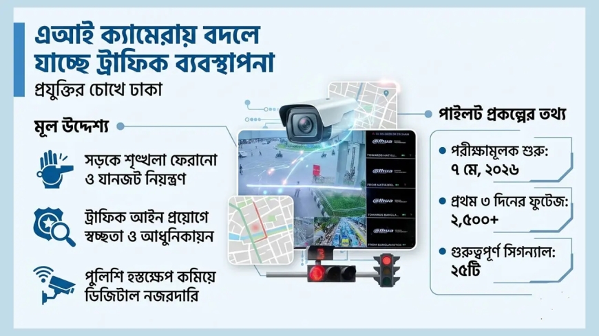 সিগন্যাল ভাঙলেই ডিজিটাল মামলা: ৩ দিনে এআই ক্যামেরায় আড়াই হাজার ফুটেজ