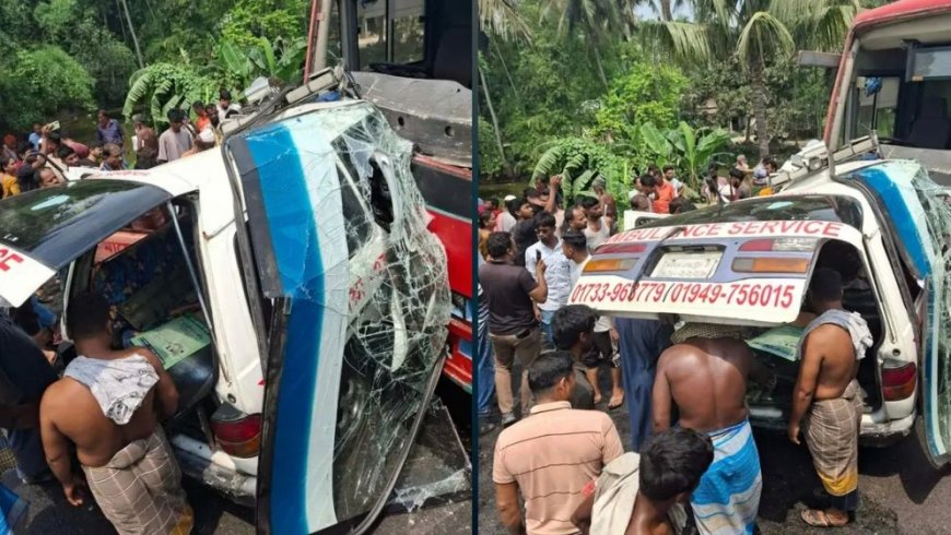 ফরিদপুরে বাস-অ্যাম্বুলেন্সের মুখোমুখি ভয়াবহ সংঘর্ষ, ঘটনাস্থলেই প্রাণ হারালেন ৫ জন