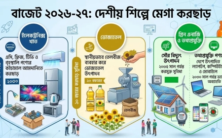দেশীয় শিল্প সুরক্ষায় বাজেটে মেগা করছাড়: দাম কমবে ও বাড়বে যেসব পণ্যের