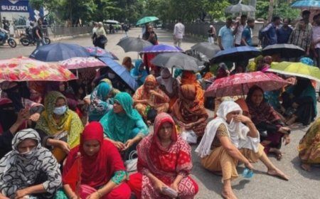 রাজধানীতে গার্মেন্টস শ্রমিকদের সড়ক অবরোধ
