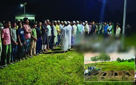 মায়ের পাশেই তিন মেয়ের শেষ ঠিকানা, সবার কাছে দোয়া চাইলেন ছেলে