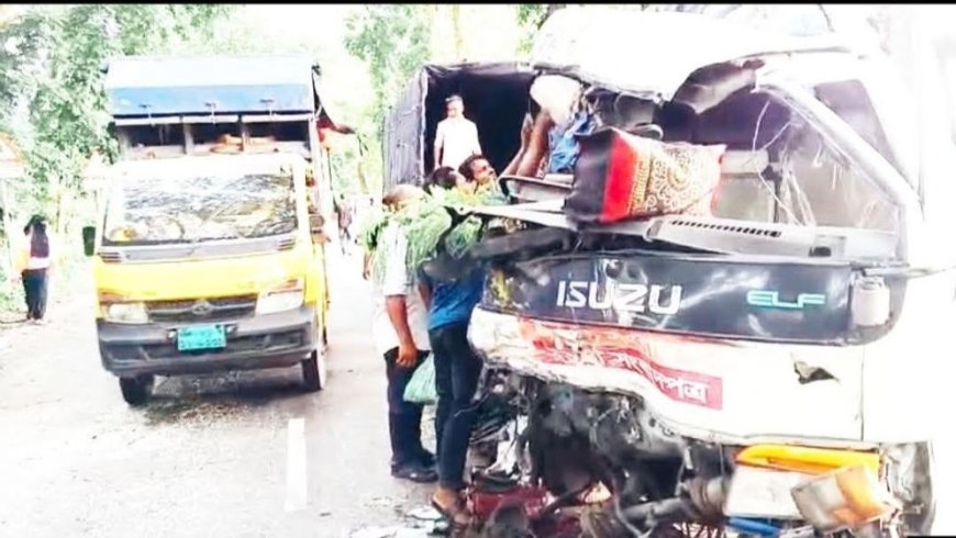 মাদারীপুরে ট্রাকের মুখোমুখি সংঘর্ষে সংবাদপত্রের গাড়ি চালক নিহত, আহত ৪