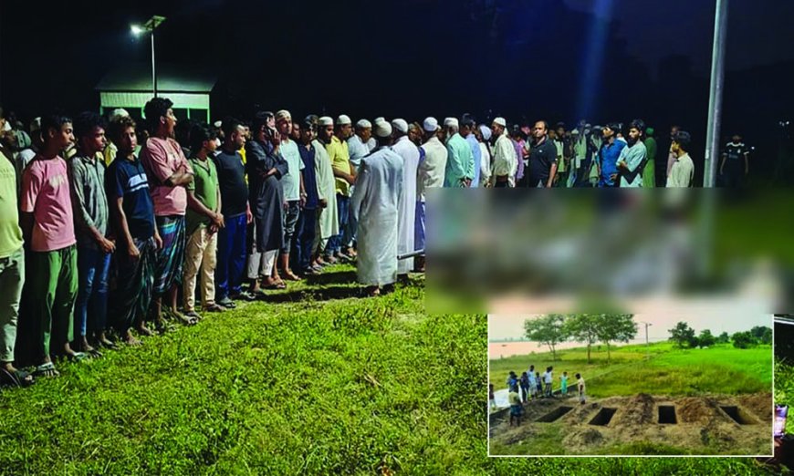 মায়ের পাশেই তিন মেয়ের শেষ ঠিকানা, সবার কাছে দোয়া চাইলেন ছেলে