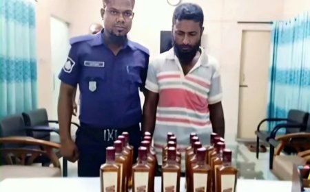 শেরপুরের নালিতাবাড়ীতে ভারতীয় মদ'সহ একজন আ'ট'ক