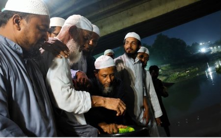 বগুড়ায় ইসলামী যুব আন্দোলনের মৎস্যপোনা অবমুক্তকরণ কর্মসূচি