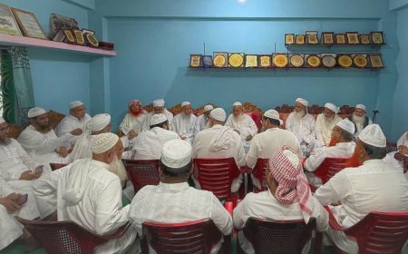 বাবুনগর মাদরাসায় হেফাজতের মতবিনিময় সভায় খেলাফত মজলিস প্রতিনিধিদলের অংশগ্রহণ
