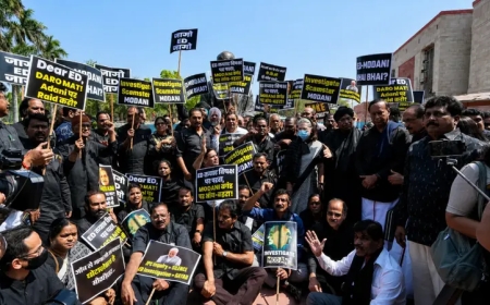 ভারতে আন্দোলনকারীদের ওপর পুলিশের হামলার প্রতিবাদ: কালো পোশাকে লোকসভা চত্বরে বিরোধী জোটের তোপ
