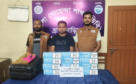ব্রাহ্মণবাড়িয়ায় ৩০ কার্টুন বিদেশি সিগারেটসহ চোরাকারবারি গ্রেপ্তার