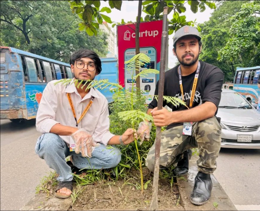 বৃক্ষরোপণের মাধ্যমে সবুজ বাংলাদেশের বার্তা দিল নবজাগরণ ফাউন্ডেশন
