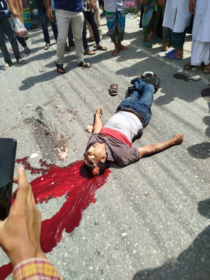 মোটরসাইকেল ও পিকআপের সংঘ'র্ষে মর্মান্তিক দুর্ঘ'টনা, নিহ'ত ১