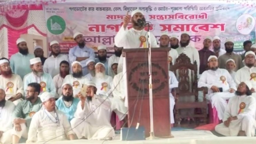 সন্ত্রাস ও মাদকমুক্ত সমাজ গঠনে সবাইকে ঐক্যবদ্ধ হওয়ার আহ্বান মামুনুল হকের