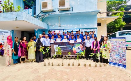 সবুজ ভবিষ্যতের প্রত্যয়ে বগুড়ায় নবজাগরণ ফাউন্ডেশনের বৃক্ষ বিতরণ ও রোপণ কর্মসূচি