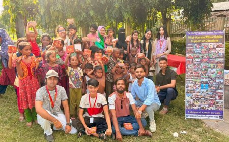 সুবিধাবঞ্চিত শিশুদের মুখে হাসি ফোটাতে বগুড়ায় নবজাগরণ ফাউন্ডেশনের উদ্যোগ