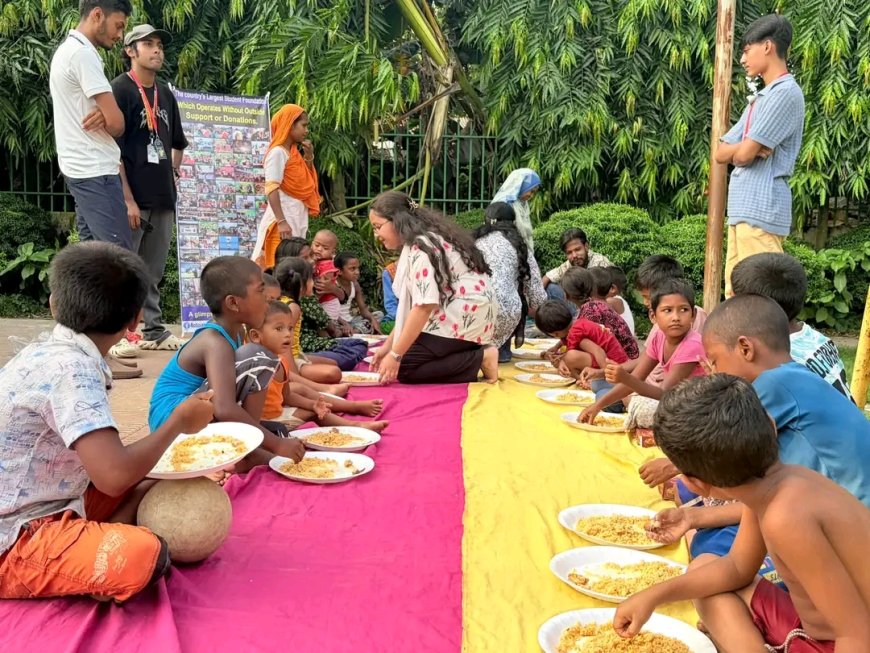 বগুড়ায় সুবিধাবঞ্চিত শিশুদের মাঝে NFBD-এর খাবার বিতরণ